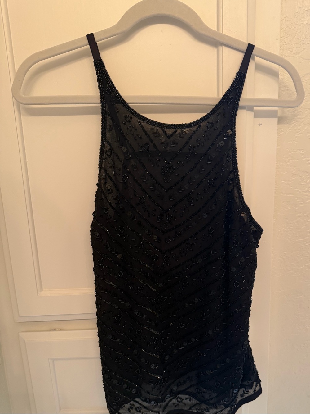 Authentic Topshop - Black Beaded Backless Cami Top - Size US 6